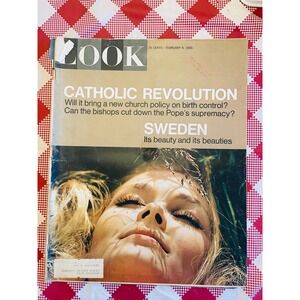 Look Magazine February 9 1965 Sweden Catholic Revolution Vintage Fair Condition
